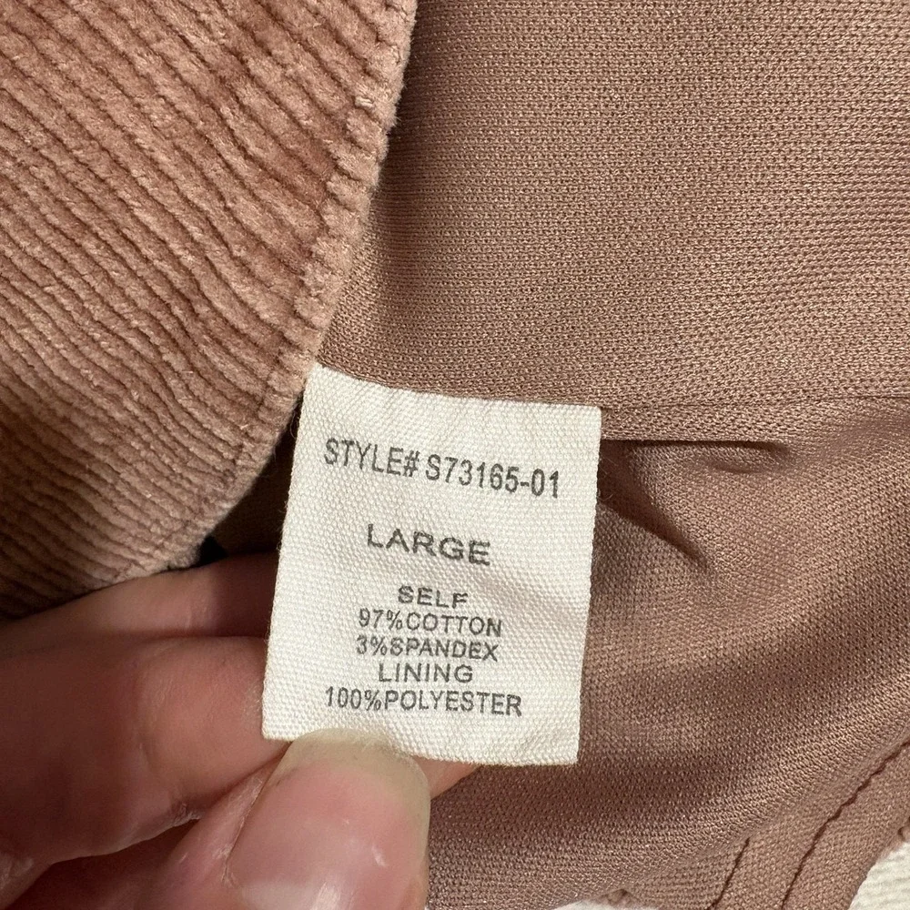 Altar'd State‎ Sophia Mini Skirt Pink Corduroy Scalloped Hem Lined Size L